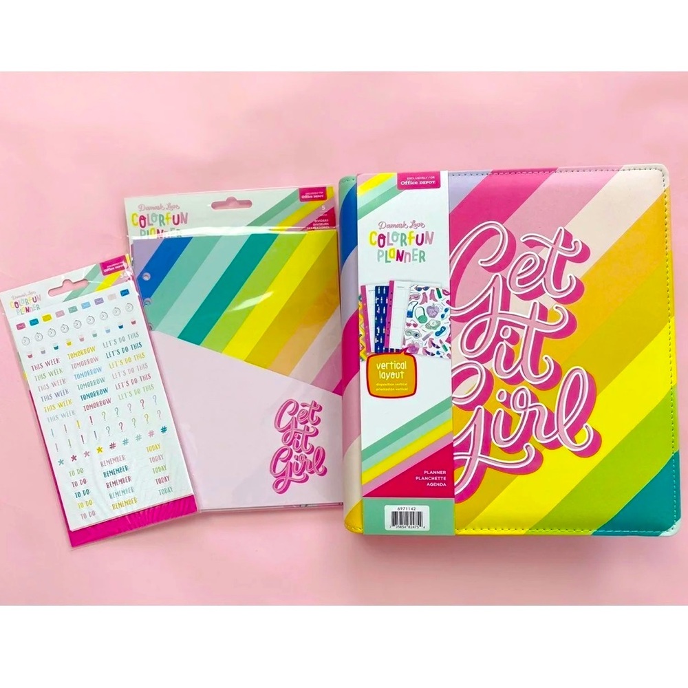 🌈 Bundle 3 pack Damask Love Colorfun Planner Agenda